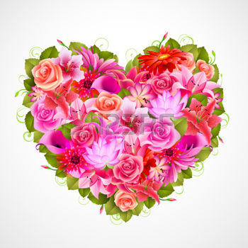 8783964-coraz-n-de-bellas-flores-con-rosas-gerberas-lirios-y-otros